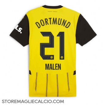 Borussia Dortmund Donyell Malen #21 Maglia Gara Casa Repliche 2024-25